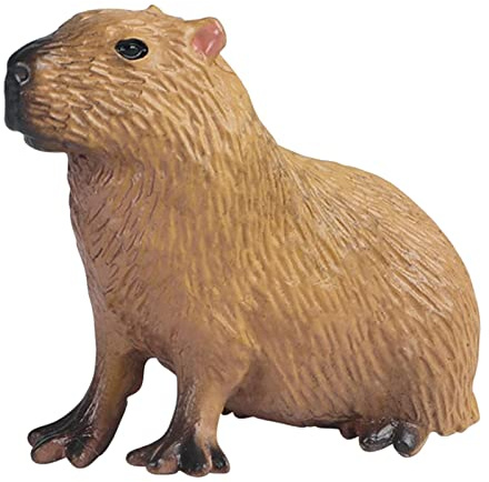 Harilla Capybara-Statue, Wildtier Modell für Schreibtisch Regal Wohnzimmer | Realistisches Capybara Figur aus ABS, Tier Lernfigur Wasserschwein, Tierfigur Modell