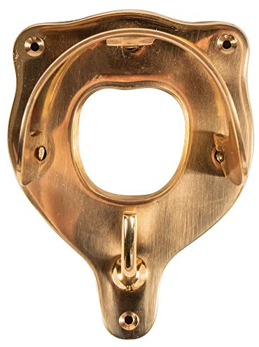 Schneiders Berlin Brass Standard Bridle and Tack Rack | Color Brass | Traditional Fox Face Design | Ideal for Halters, Bridles & More | Adds Style to Horse Stables | Includes Mounting Hardware