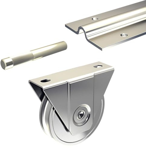 Kit deslizante con riel de tierra para puerta de 4 m - 400 kg