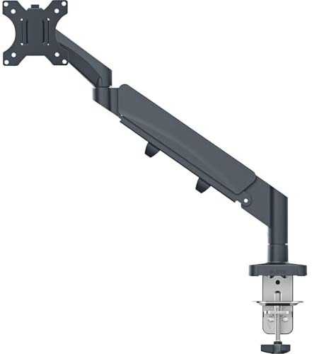 Leitz Ergo platzsparender Monitor-Arm, IGR- & TÜV-geprüft, Monitor-Halterung für 1 Monitor bis 32 Zoll & 9 kg, VESA 75/100, Flexibel höhenverstellbar für korrekte Körperhaltung im Büro, Grau, 64890089
