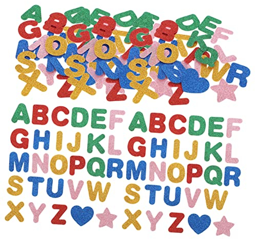 VILLCASE 5taschen Glitzernde Selbstklebende Buchstabenaufkleber Für Kreative Bastelprojekte Mit Alphabet Stickern Verschiedenen Farben Für Scrapbooking Grußkarten Und Dekoration