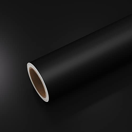 VEELIKE Papel Pintado Grueso Negro Mate Autoadhesivo Pared Negro para Muebles y Paredes - Decorativo para Salón, Habitación, Cocina y Baño - 40cm x 300cm