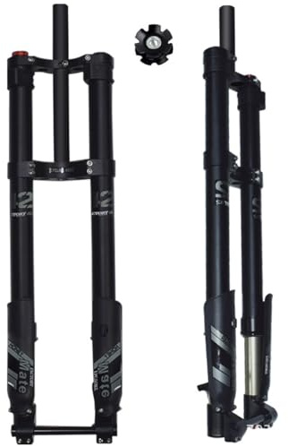 1-1/8 Gerades Rohr MTB Bike Upside-Down-Gabel 26 27.5 29 Zoll Fahrrad Doppelschultergabel Federweg 200mm Achse 15mm Stoßfest Mit Zugstufeneinstellung