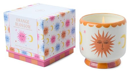 Paddywax Bougie parfumée Dopo en céramique peinte à la main - 226 g - Fleur d'oranger