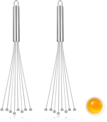 FDCGAS schneebesen edelstahl - 2 Stück Schneebesen Edelstahl -Kugeln, Schneebesen Klein Ball Schneebesen Set zum Kochen, Mischen, Schneebesen, Schlagen, Rühren(12 Zoll/30 CM)