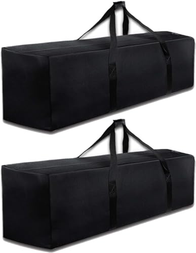 INFANZIA 2 Pack 197L Travel Duffle Bag - 47Inch Extra Large Sports Duffel Luggage Bag Large Holdall with Upgrade Zipper, Sturdy & Water Resistant, Black