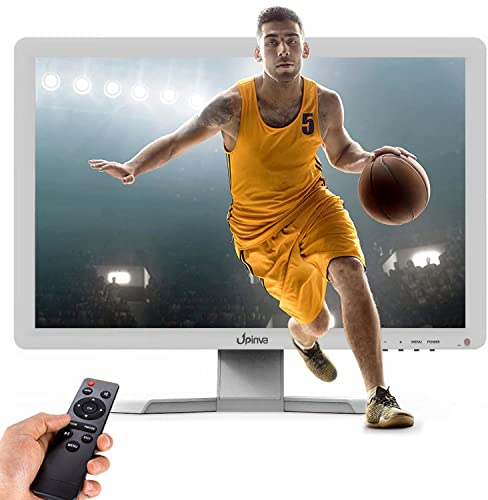 Upinva 19 Zoll Weiß CCTV Monitor Display mit HDMI BNC VGA AV USB Multifunktionsanschluss Sicherheitsüberwachung 1440x900 Eingebauter Lautsprecher LCD Monitore