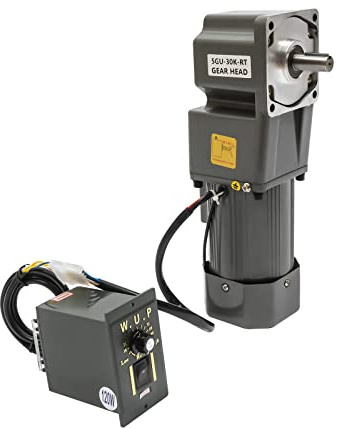 Wechselstrom Getriebemotor, 120W 30K Gear Motor Elektromotor Getriebemotor mit Drehzahlregler, 90° rechtwinkliger Ausgang, 20NM