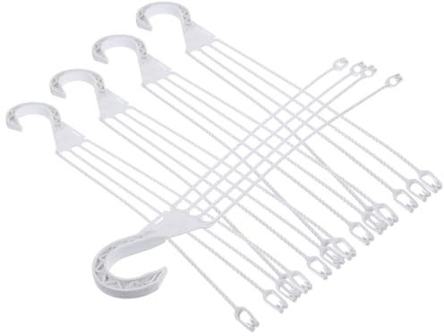 Happyyami Hanging Basket Hooks Set of 5 Plastic Flower Pot Holders for Indoor Outdoor Use Lightweight Planter Hangers for Garden Balcony Terrace