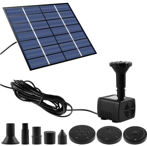Solar Springbrunnen Für Außen Solarbrunnen Für Draussen Solarbrunnen Mit Wasserleitung Solar Teichpumpe Mit Fontänenstile Solarpumpe Schwimmende Wasserpumpe, Springbrunnenpumpe Für Gartenteich