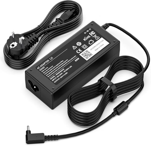 Shefor 65W Cargador Ordenador Compatible con Acer Aspire 1 3 5 A315-23 A315-24P A315-24PT A315-24P-R7VH A515-44 A515-45 A515-46 A515-54 A515-55 A515-56 A115-32 Swift 3 pa-1450-26 AC 3,0 * 1,1MM