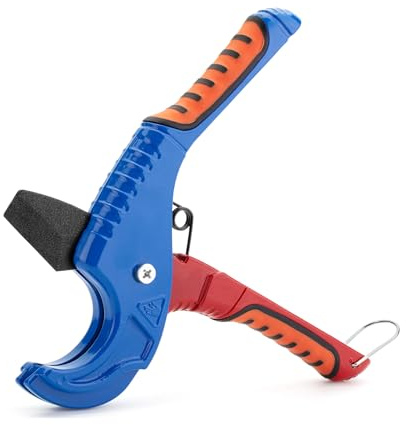 Bates- PEX Pipe Cutter, Cutting Range 3–42mm, Plastic Tube Cutter Tool for Plumbing, Rubber Hose & PEX Tubing, Shears for Water Lines, DIY