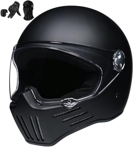 Integral-Motorradhelm, Vintage-Integral-Motorradhelm, Motorrad-Roller, Retro, klassischer Crash-Racing-Rallye-Tourenhelm, ECE-geprüft I,M55-56CM