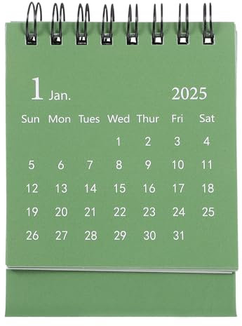 STOBOK Mini Tischkalender Dekorativer Stehkalender Im Minimalistischen Design Platzsparend Für Büro Und Zuhause Für Organisation Und Planung