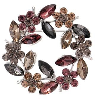 Vintage Brosche Für Damen Modische Rote Blumenbrosche Mit Blumenmuster, Große Anstecknadel Im Vintage-Stil, Dekorative Anstecknadel