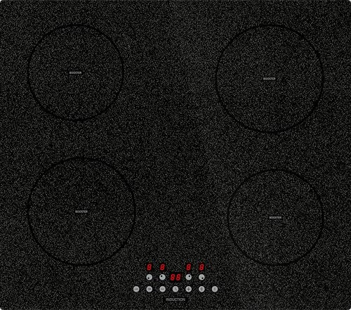 Build-in Electric Induction hob 4 zone Powerful Performance 7200W, 4 Boost, STARCHARTS Build-in Electric Cooktops with Italy ILVA glass, Timer, Childlock, 9 cooking power level