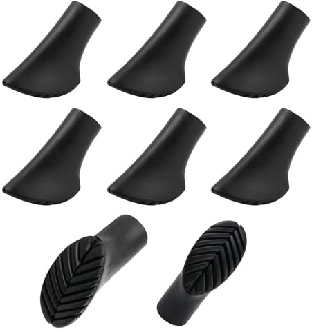 Nordic Walking Stöcke Gummipuffer für Wanderstöcke, Nordic Walking Pads, Stangenschutz für alle gängigen Wanderstock Trekkingstöcke Walking Stöcke Gummipuffer Asphaltpads 11mm