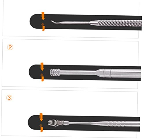 COLLBATH 7 Stück Edelstahl Ohrreiniger Set Mit Doppelend-design Für Sanfte Und Sichere Wachsentfernung Aus Ohren Inklusive Kürette Und Ohrlöffel Für Effektive Reinigung