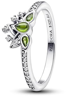 PANDORA Damen-Ring Disney Prinzessin Tiana Tiara Silber 193653C01