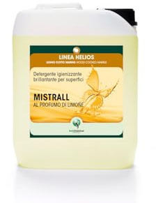 New Chemical MISTRALL LIMONE Detergente Multiuso per la Pulizia del parquet Verniciato, Flacone da 5L.