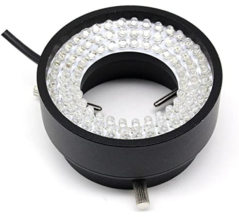 Lab Microscope Accessories Adjustable Brightness Microscope Illumination, Inner Diameter 50 Mm 96 LED Ring Lamp(C)