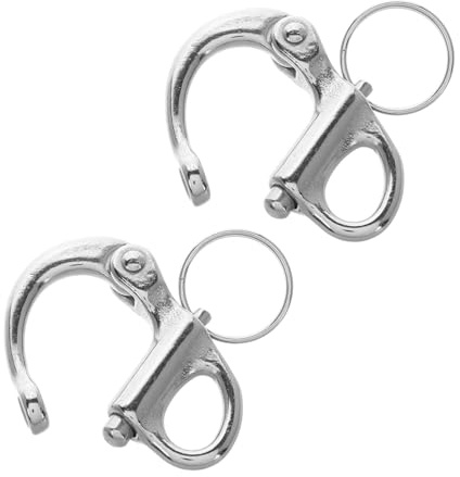 Toyvian Grilletes Marinos de Acero Inoxidable 2 Piezas para Embarcaciones Conexión Segura y Diseño Ligero, Ideales para Uso en Interiores y Exteriores Náuticos