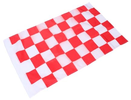 TOYANDONA Drapeau à Carreaux Rouge Et Blanc Motif Course Décor Jardin Cour Pelouse Terrasse Maison Chambre