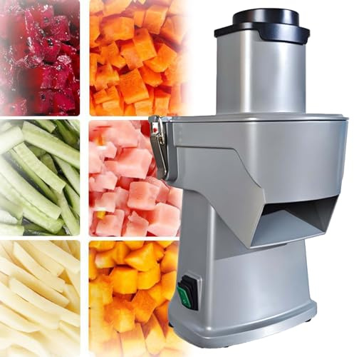 LjyAeono Machine à Couper Les LéGumes en DéS - Machine éLectrique pour Couper Les LéGumes en DéS Et Les Oignons De Pommes De Terre en Cubes