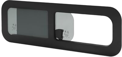 Fenêtre avec moustiquaire, fenêtre latérale de caravane push-up à projection, moustiquaire pour fenêtre de caravane, pour camping-car, caravane (80 x 27 cm)