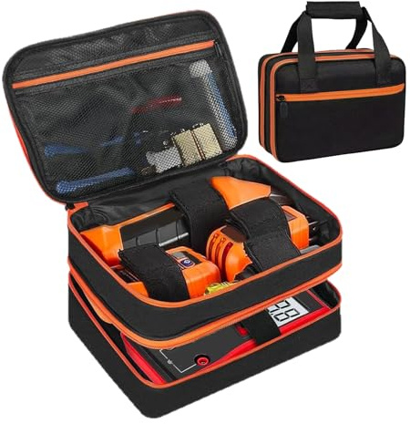 Rechory Funda para multímetro, bolsa de viaje para disyuntor de circuito de CA, impermeable, organizador de herramientas de depuración para baterías, medidor de abrazadera, receptáculo, cables