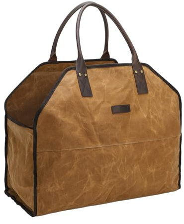 Log Carrier Tote – Waterproof Firewood Carrying Bag, Reinforced Heavy Duty Wood Transport Pouch | Camping Barbecue Picnic-Wood Storage Bag for Home Holiday Activities