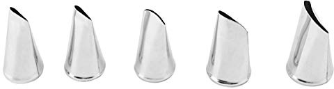 Cloimei Set Di Ugelli Per Tubazioni Professionali In Acciaio Inossidabile 5 Pezzi Punte Per Glassa Premium Per Decorare Torte Strumenti Di Cottura Ugelli Durevoli Per Cupcake Bisco