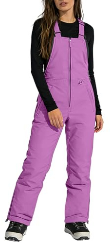 LOKLNEYK Tuta da Sci Donna, Pantaloni Neve Donna Taglie Forti Curvy Set Completa Calda 2 Pezzi Impermeabile Montagna Completo Trekking Abbigliamento 2#Rosa Viola 5XL