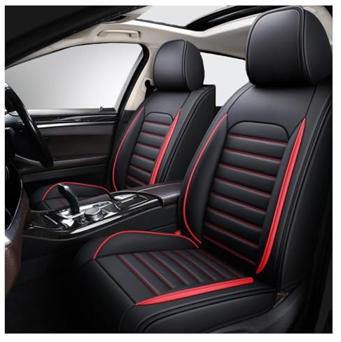 DINGQINGYUN Vordersitze Set Auto Sitzbezüge Für Hyundai Tucson 2021-2026, AutositzbezüGe Set Leder, 2-Sitze SitzbezüGe Auto Vordersitze Zubehör(Red)