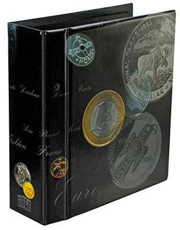 SAFE 7811 ARTline Euro Münzen Sammelalbum Aller Länder | Münzsammelalbum | Euro Sammelalbum | inkl 4 Münzblättern ⌀ 70 mm, 45 mm, 32 mm 24 mm