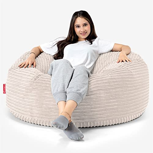 Lounge Pug, Canapé Pouf Géant 'Mammouth', Côtelé Créme