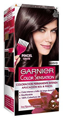 Garnier Color Sensation - Tinta Permanente Castano Scuro 3.0, disponibile in oltre 20 tonalità