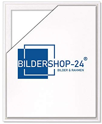Bildershop-24 Schattenfugenrahmen Hamburg für Leinwände und Keilrahmen 60x80cm Weiß (gekalkt lackiert)