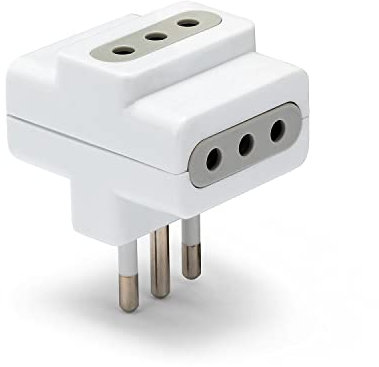 VELAMP ADAPT-3-10A Adattatore Triplo con: 3 Prese Spina 10A, 1 pezzo