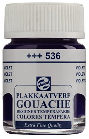 Talens Gouache Extra fin kvalitet – 16 ml violett 536 – mycket pigmenterad matt ytfärg