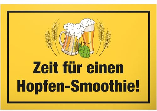 DankeDir! Hopfen-Smoothie Schild - lustiges Geschenk für Männer - Jungs Party Deko Zubehör Scherzartikel JGA - Accessoire Fotobox - 30 x 20 cm, Kunststoff, Rechteckig