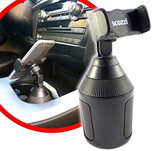 scozzi Handyhalterung Auto Getränkehalter Dosenhalter Handy KFZ Halterung Halter zB kompatibel mit Samsung S26 S25 S24 S23 A56 A55 A36 A26 für iPhone 17 16 15 14 13 FE Plus Ultra Lite Pro