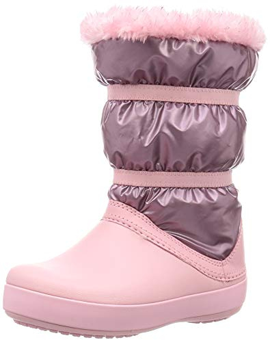 Crocs CB LodgePoint Boot G K, Stivali di Gomma Unisex-Bambini, Rosa (Rose Gold Metallic), 24 EU