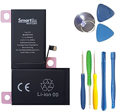 Smartex® Black Label Akku Batterie kompatibel mit iPhone X + Werkzeugset - 2716 mAh | 2 Jahre Garantie