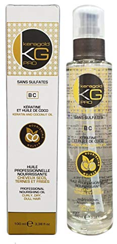 KeraGold Pro Professionelles pflegendes Öl auf Basis von Keratin/Kokosöl, ohne Sulfate, 100 ml