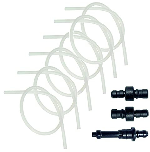 Milchschlauch Silikonschläuche 6x Ersatz + 3x Anschlussnippel - Set kompatibel mit Jura Geräten für Milchschaum Aufschäumer Transparent