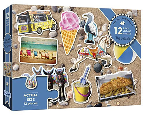 Gibsons At the Seaside 12 XXL Piece Jigsaw Puzzle | Extra Large Piece Jigsaw for Dementia Alzheimer’s | Premium 100% Recycled Board | Gift for Elderly Grandparents | Gibsons Games