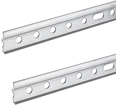 2 Stück SOTECH Aufhängeschienen 957 mm Stahl verzinkt für Hängeschrank | Schrankaufhänger-Leiste Schrankschienen für Küchen-Möbel Schrankaufhänger-Schienen