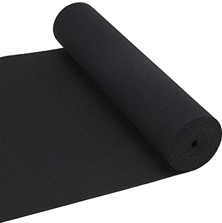 BENECREAT 25cmx2m Noir Élastique Bandes en Caoutchouc Artisanat Sangle Élastique Plat pour Cheveux, Tresses, Accessoires de Couture et Artisanat