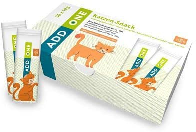 Porus Add One | Geschmacksrichtung Lachs | 30 x 10 g | Ergänzungsfuttermittel für Katzen | Leckerer Verwöhn-Snack zum Einmischen von Porus One